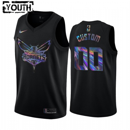 Kinder NBA Charlotte Hornets Trikot  Benutzerdefinierte Iridescent HWC Collection Swingman